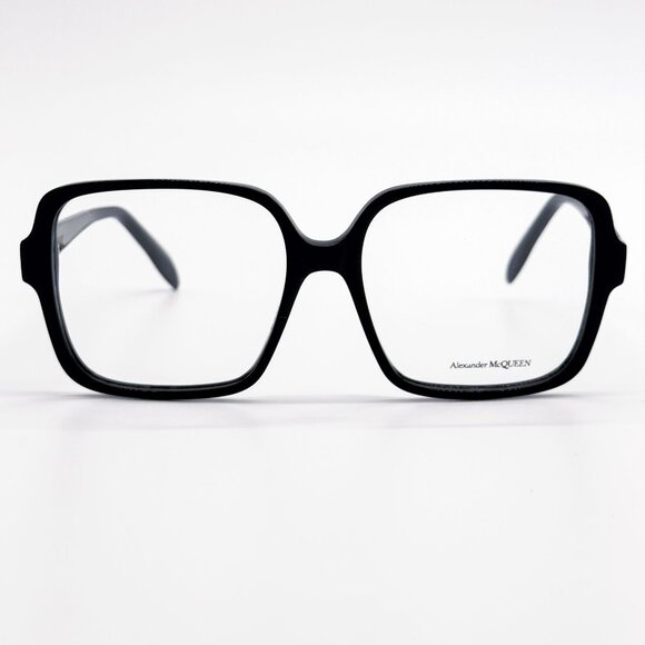 NEW ALEXANDER MCQUEEN EYEGLASSES AM0286O 001 SQUARE BLACK WOMEN EYEWEAR - Picture 3 of 9